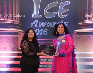 BPCL Garners Glory at ICE Awards 2016: Ms. Marianne Karmarkar receives the ICE Award for Petro Plus