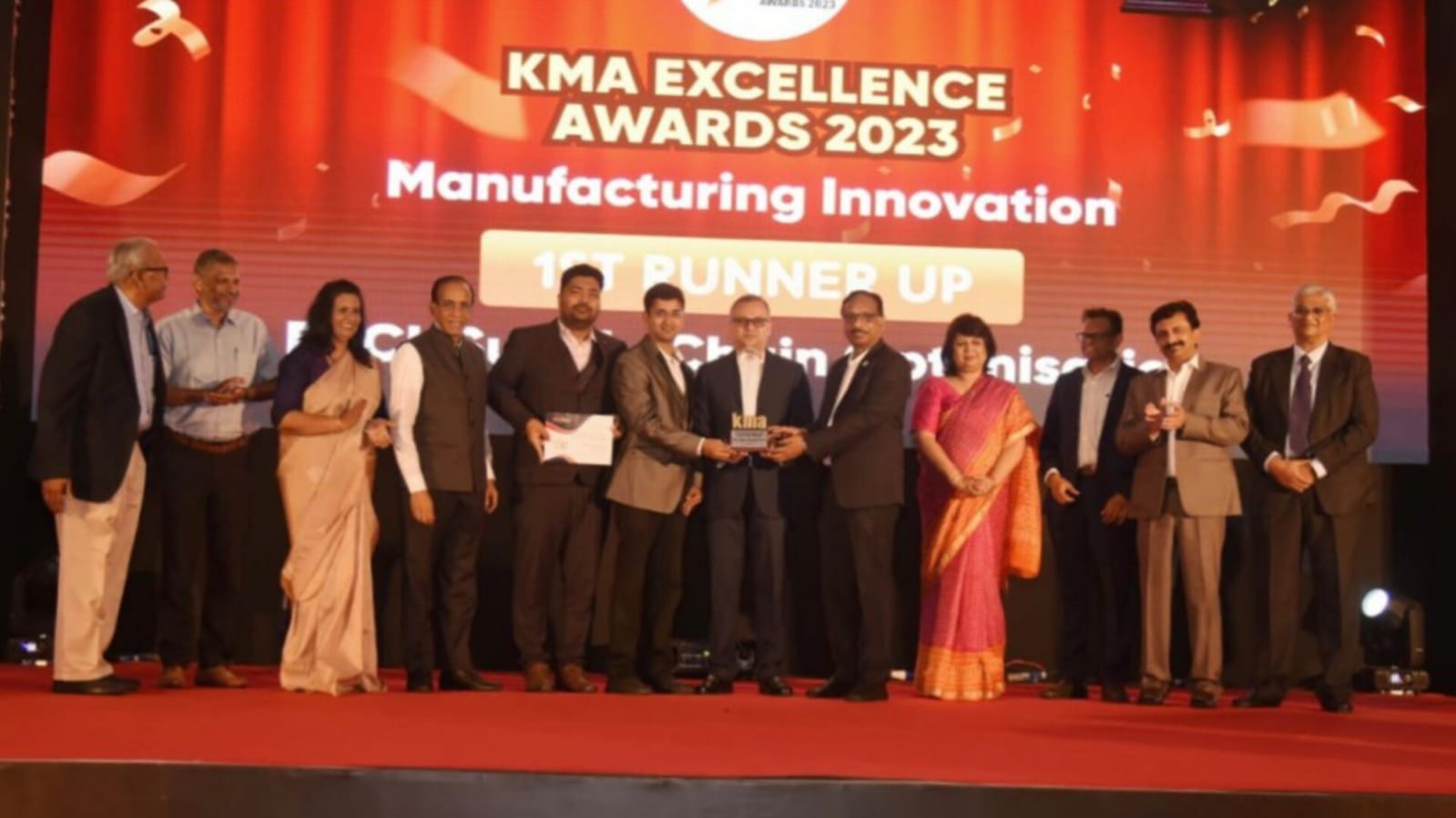 First Runners Up trophy at the Kerala Management Association Excellence Award