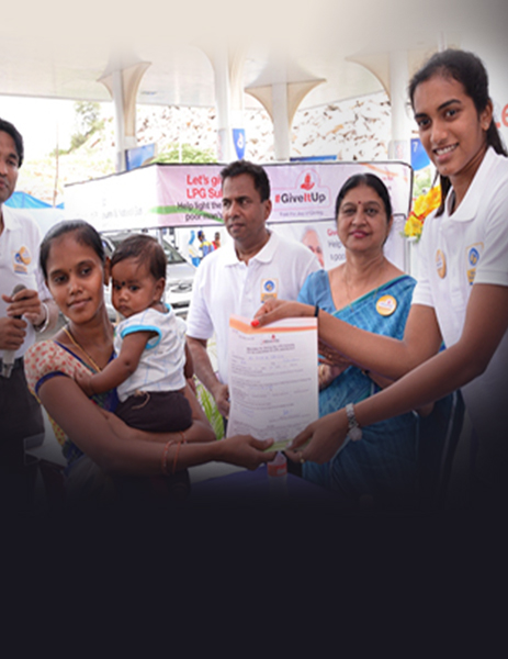 Padmashri P V Sindhu gives up subsidy at the BPCL Give it Up campaign in Hyderabad