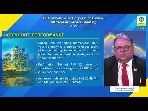 Bharat Petroleum Corporation Limited 68th Annual General Meeting, 2021_Youtube_thumb