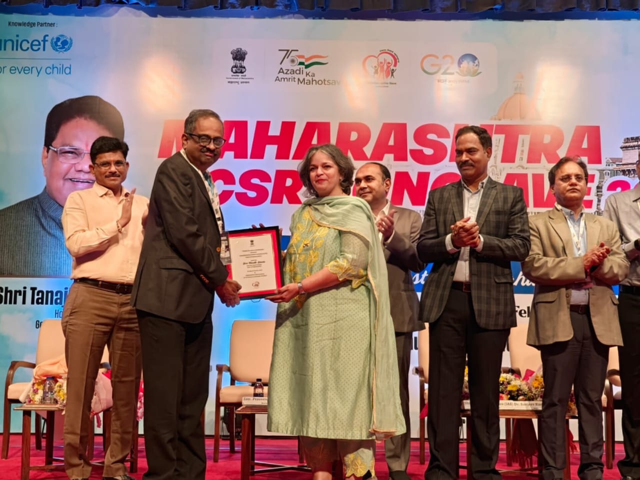 Mumbai Refinery has been awarded by Government of Maharashtra, at CSR Conclave 2023  