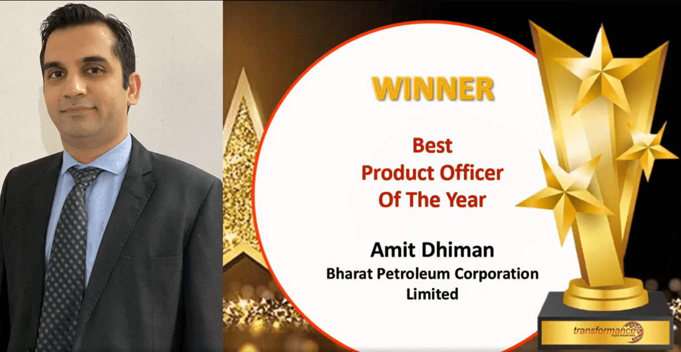 Amit Dhiman got ‘Best Product of the Year Award’ for BPCL