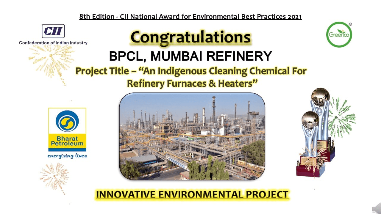 Bharat Petroleum received the CII National Award for Environmental Best Practices 2021.